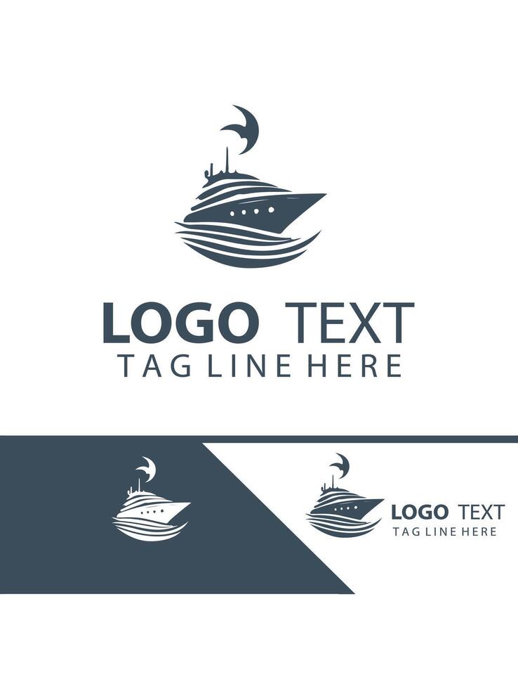 Silver Wave Yatch Logo Design vector