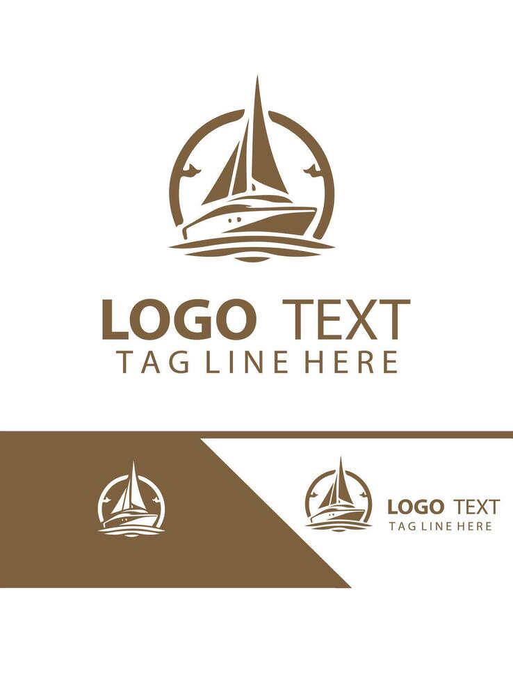 Blue Crest Yatch Logo Design vector