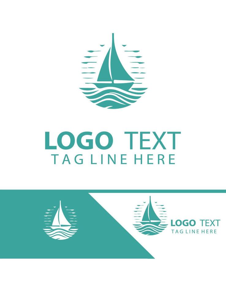 Sail Vista Yatch Logo Design vector