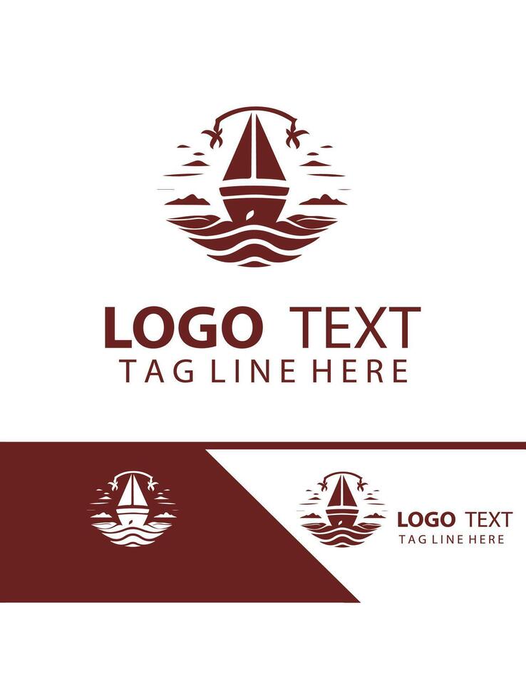 Horizon Bliss Yatch Logo Design vector