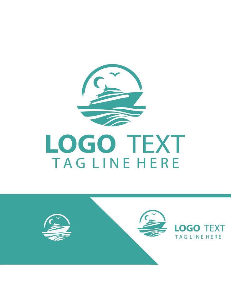 High Tide Yatch Logo Design vector
