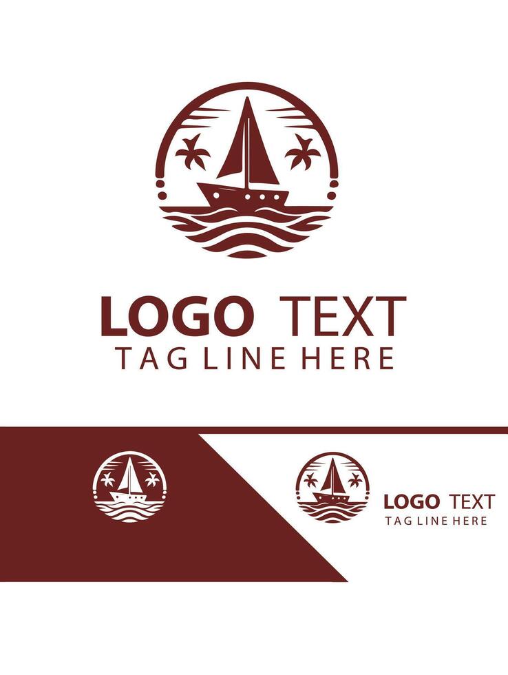 Prestige Voyages Yatch Logo Design vector