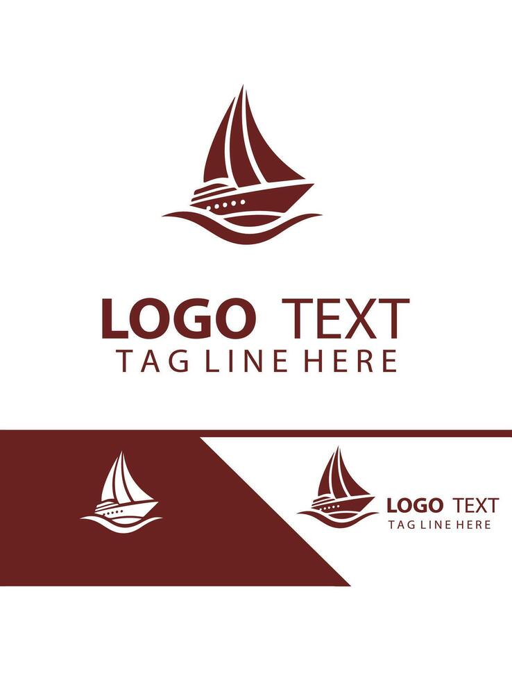 Aqua Vibe Yatch Logo Design vector