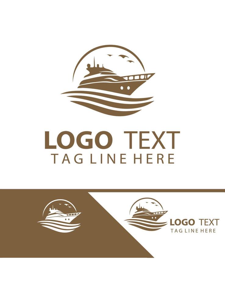 Lush Seas Yatch Logo Design vector