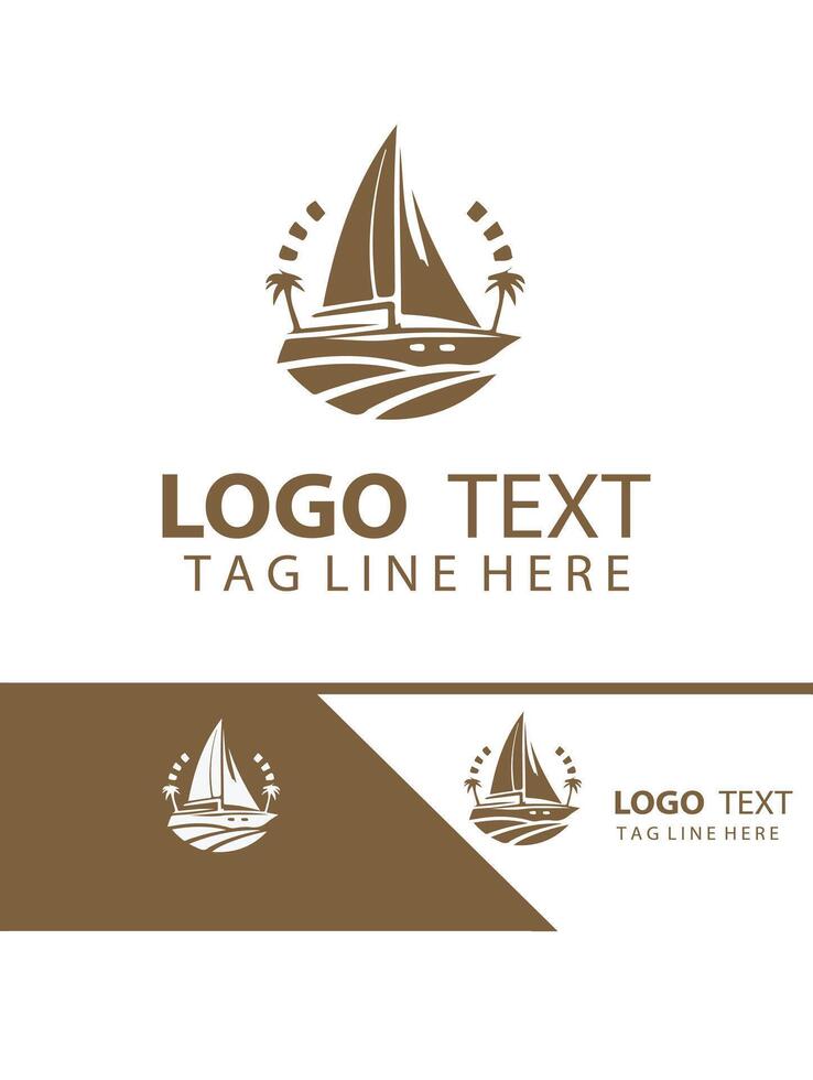 Ocean Royalty Yatch Logo Design vector