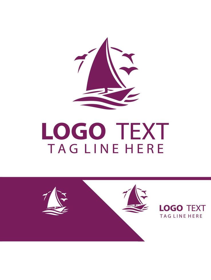 Vela Lux Yatch Logo Design vector