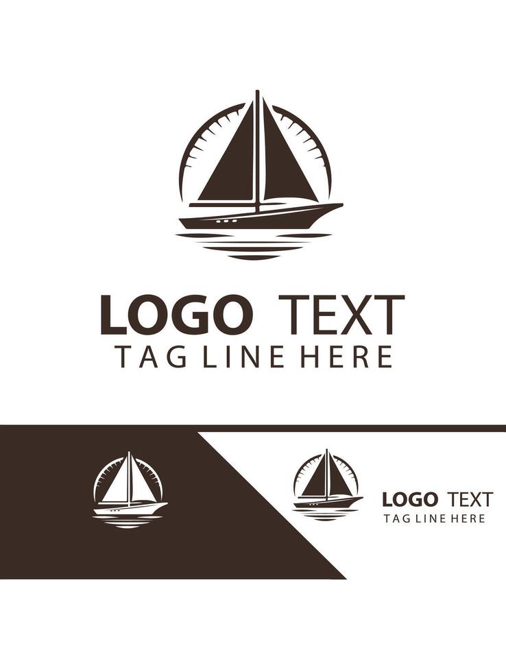 Wavefront Luxury Yatch Logo Design vector
