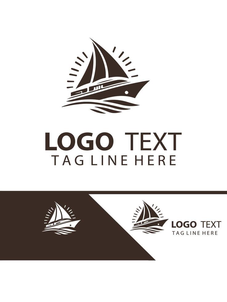 Grand Horizon Yatch Logo Design vector