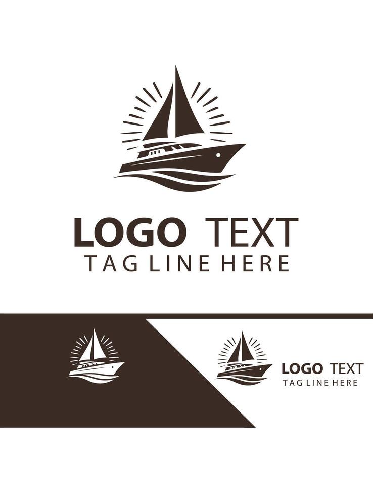 Emerald Wave Yatch Logo Design vector