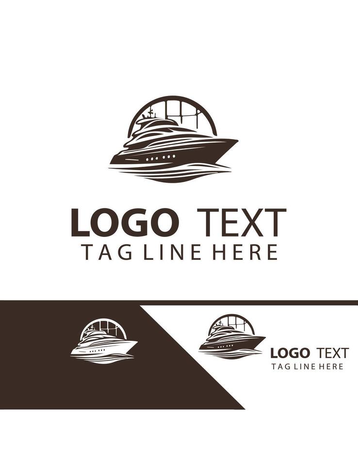 Stellar Waves Yatch Logo Design vector