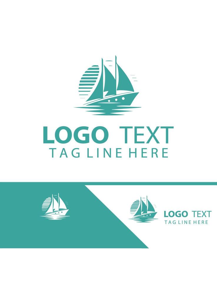 Luxe Wave Yatch Logo Design vector
