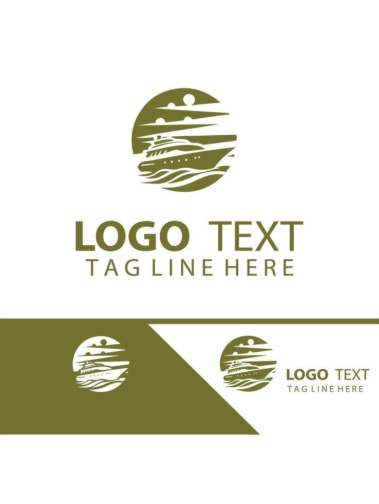 Ocean Vibe Yatch Logo Design vector