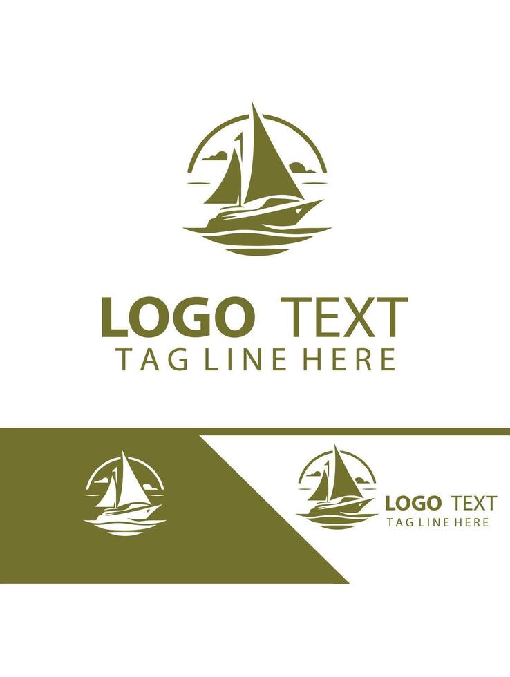Tranquil Seas Yatch Logo Design vector