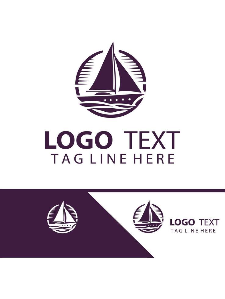 Luxe Wave Yatch Logo Design vector