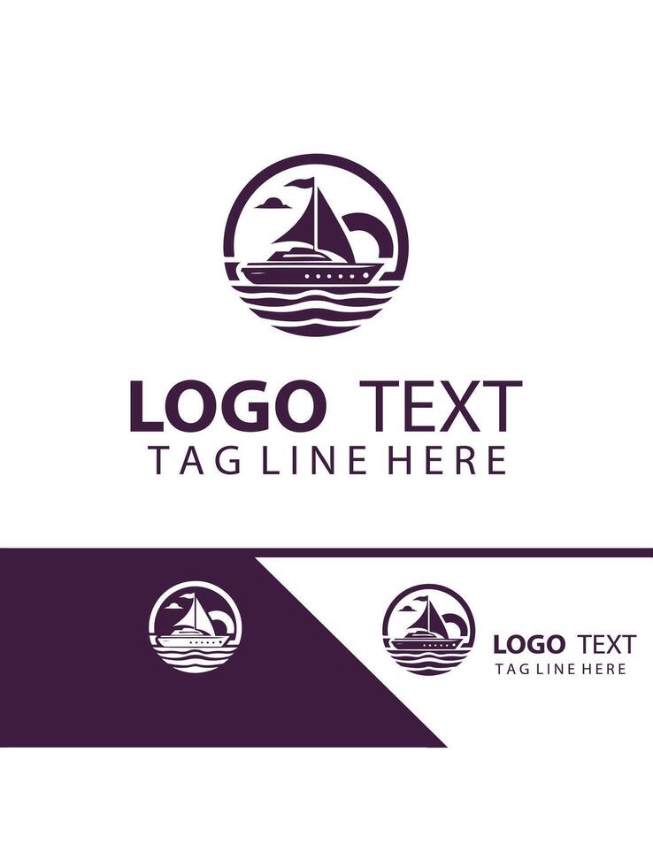 Luxe Wave Yatch Logo Design vector