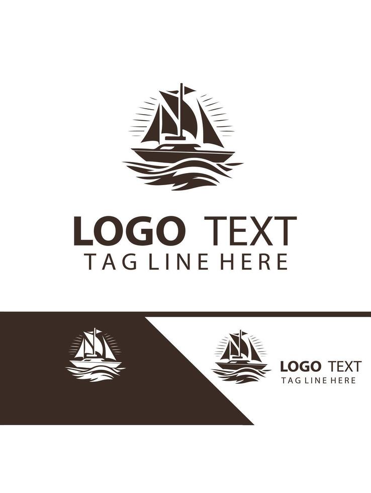 Luxe Sail Yatch Logo Design vector