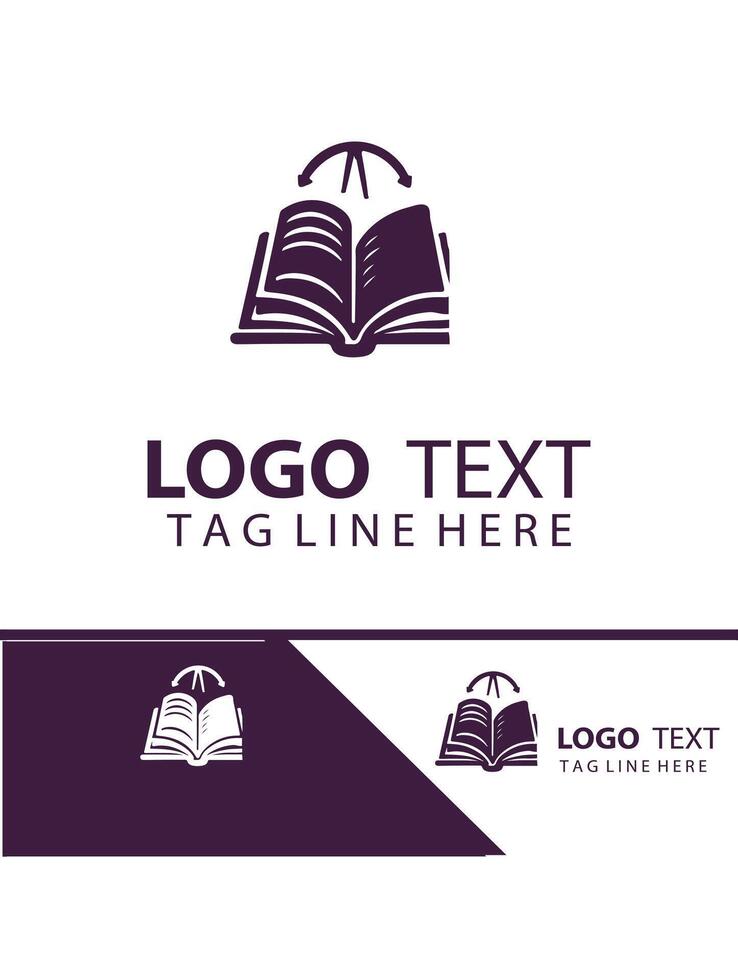 The Book Voyage open Book Logo vector