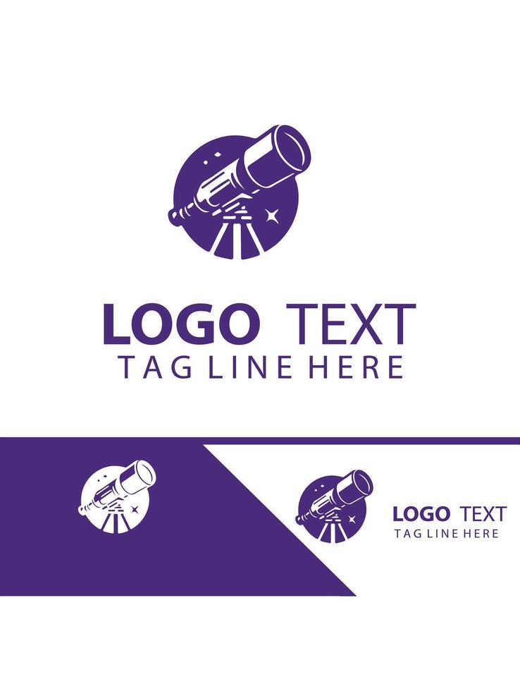 Cosmic Eye Telescope Logo vector