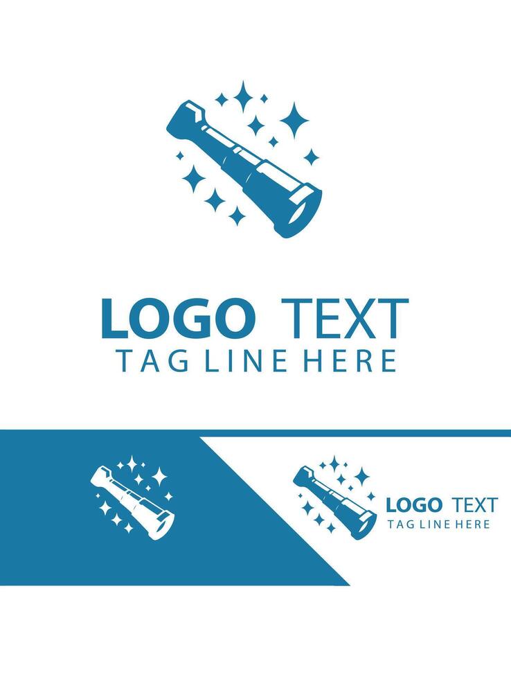 Visionary Cosmos Telescope Logo vector