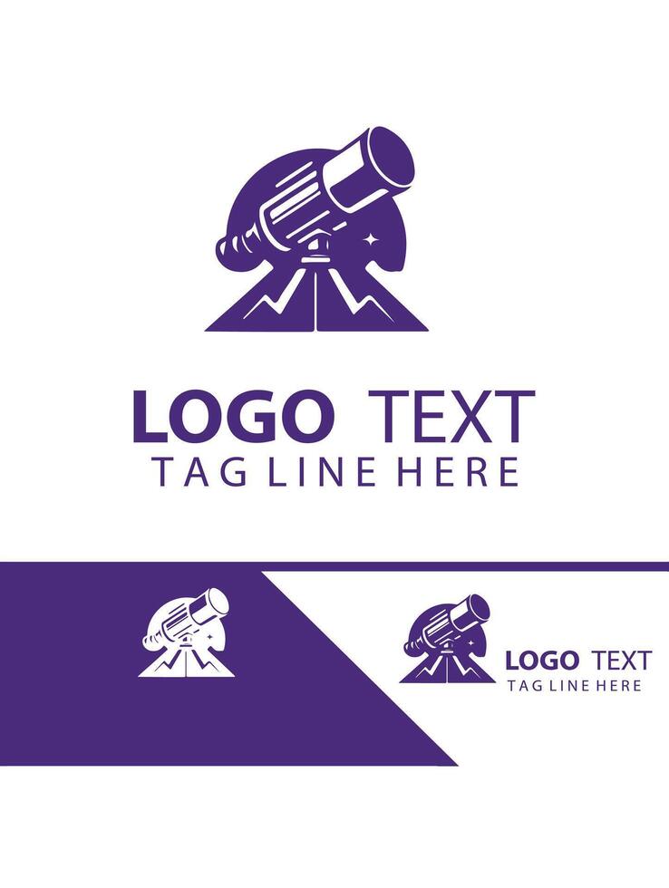 Cosmos Optics Telescope Logo vector