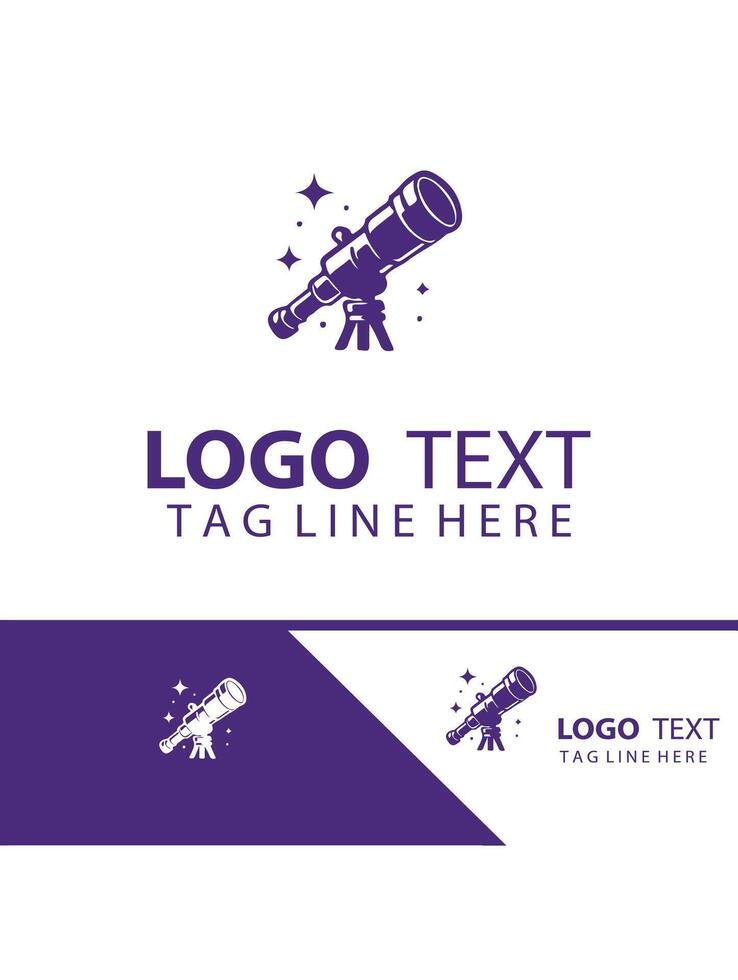 Space Focus Telescope Logo vector