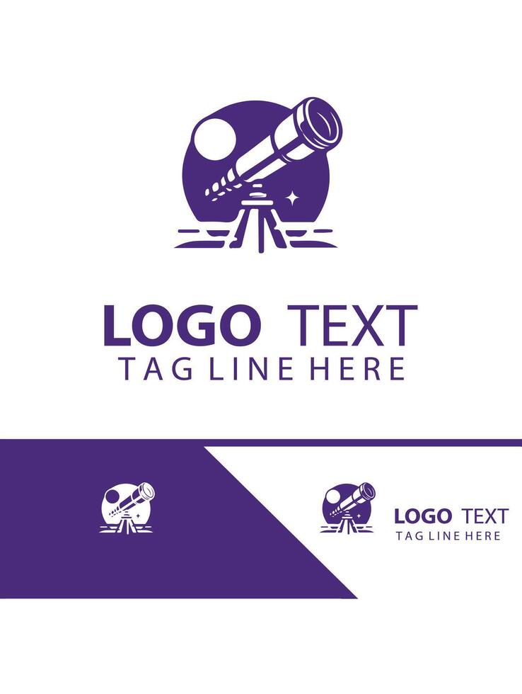 Milky Way Telescope Logo vector