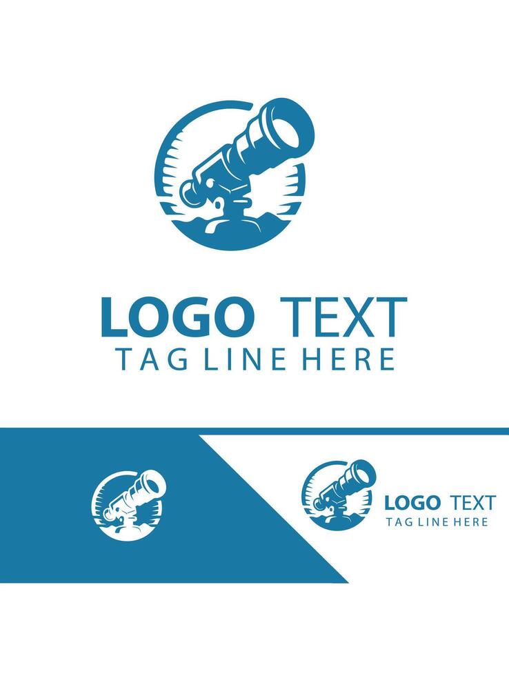 Astro Gaze Telescope Logo Design vector