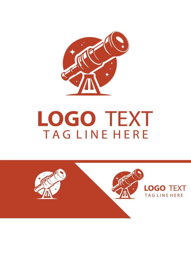 Sky Line Optics Telescope Logo vector