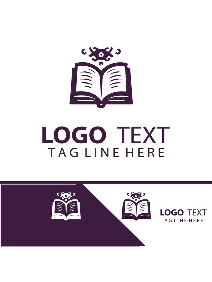 The Story Unfolds open book logo vector