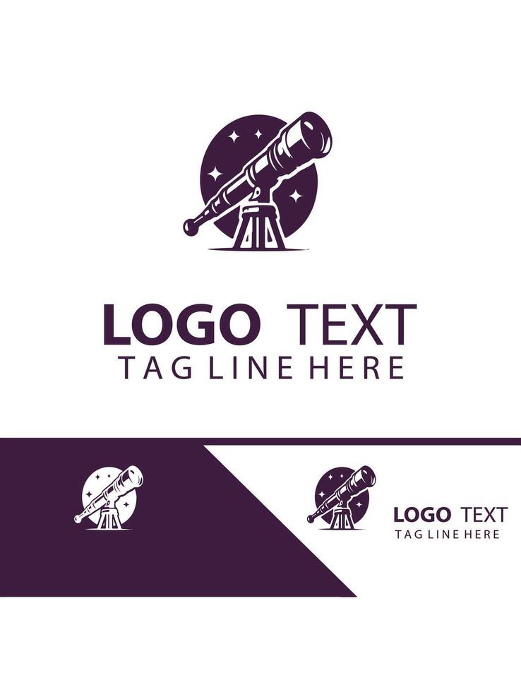 Sky Line Optics Telescope Logo vector