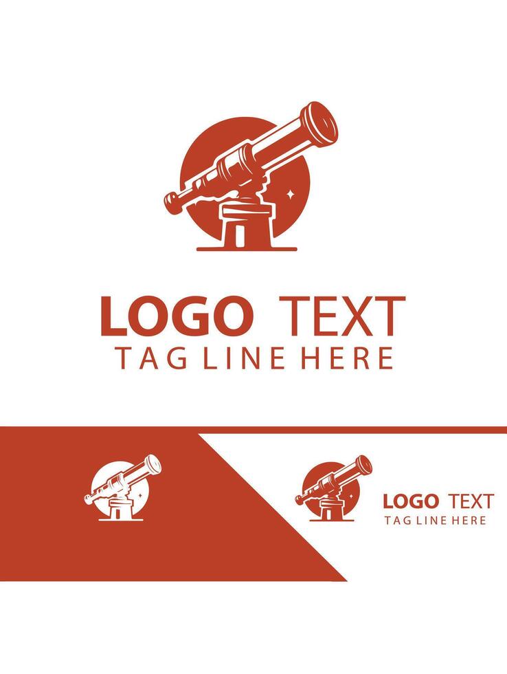 Lunar Look Telescope Logo vector