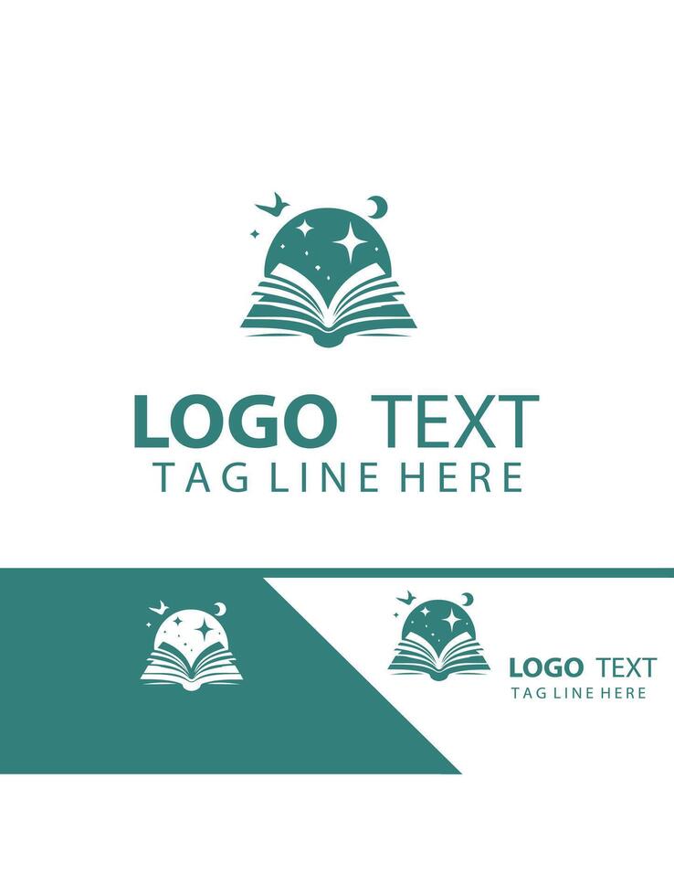 The Knowledge Key open book logo vector