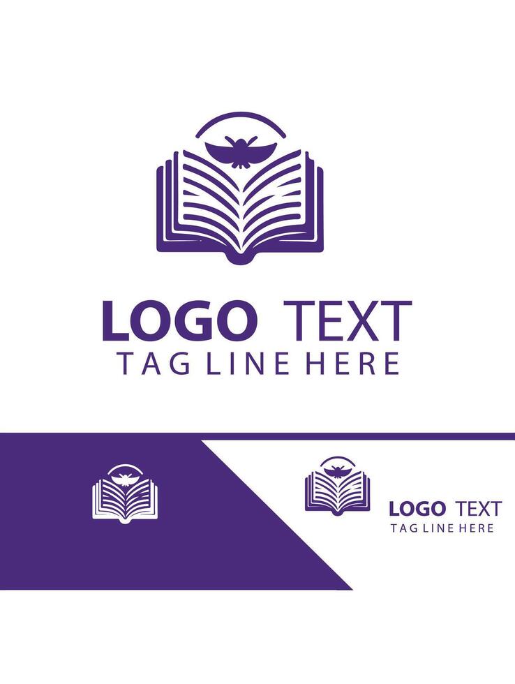 The Novel Journey open book logo vector