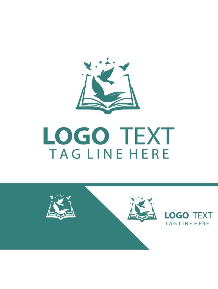 Story Weaver open book logo vector