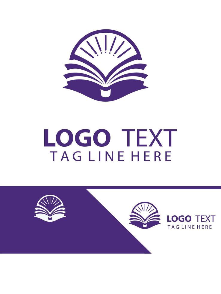 Literary Escape open book logo vector