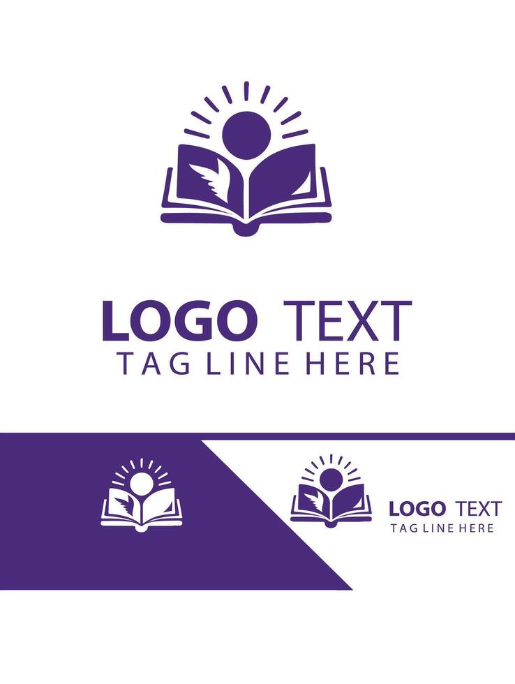 The Reading Room open book logo vector