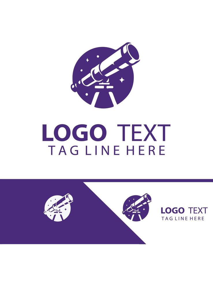 Nebula View Telescope Logo vector