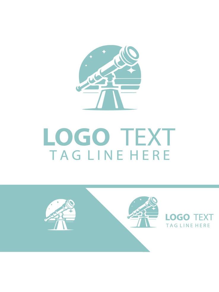 Deep Space View Telescope Logo vector