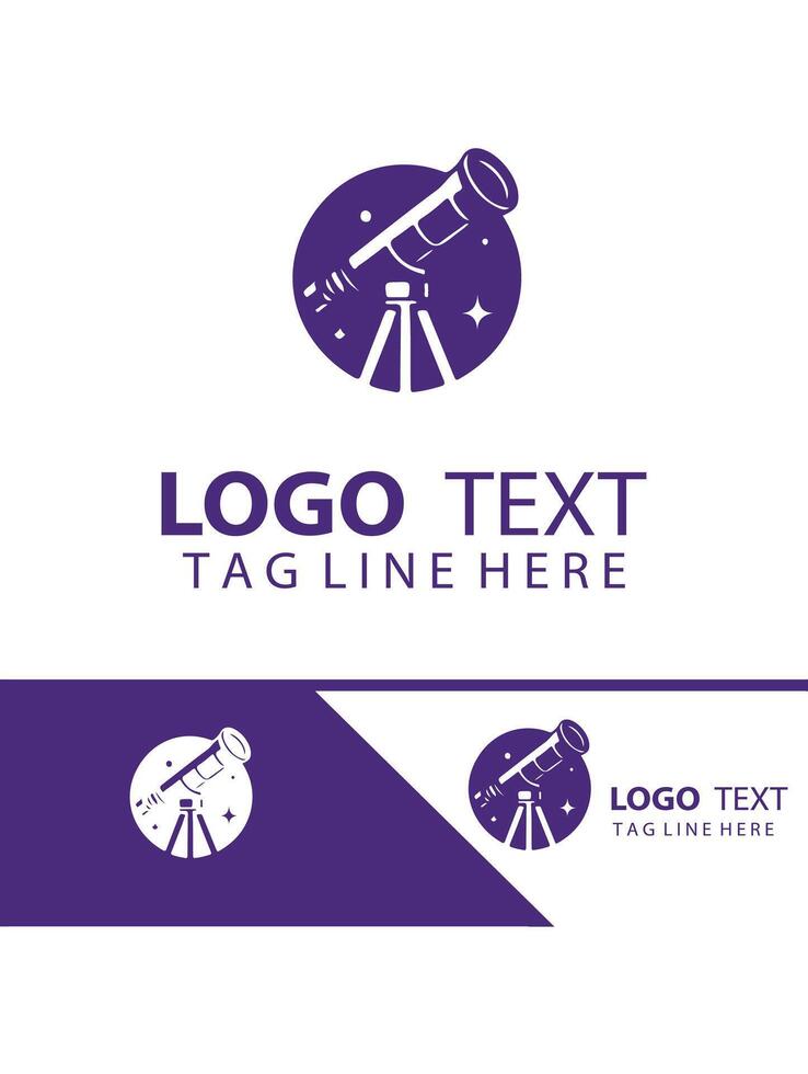 Starlight Lens Telescope Logo vector