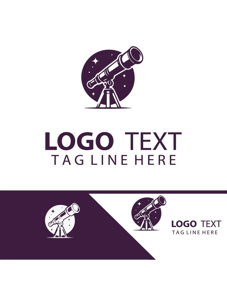 Celestial Vision Telescope Logo vector