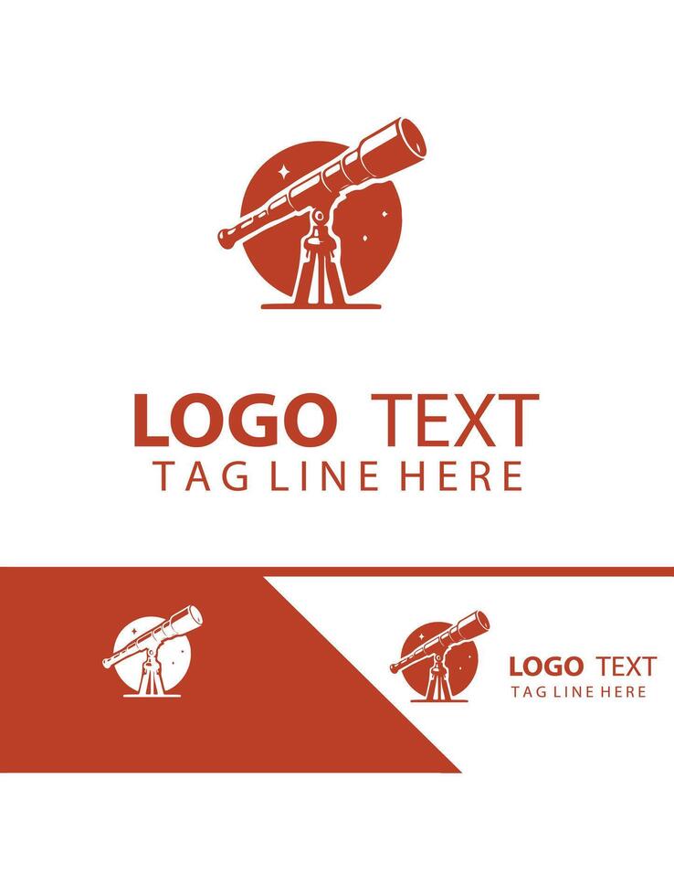 StellarFocus Telescope Logo vector