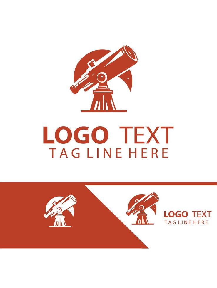 Celestial Gaze Telescope Logo vector