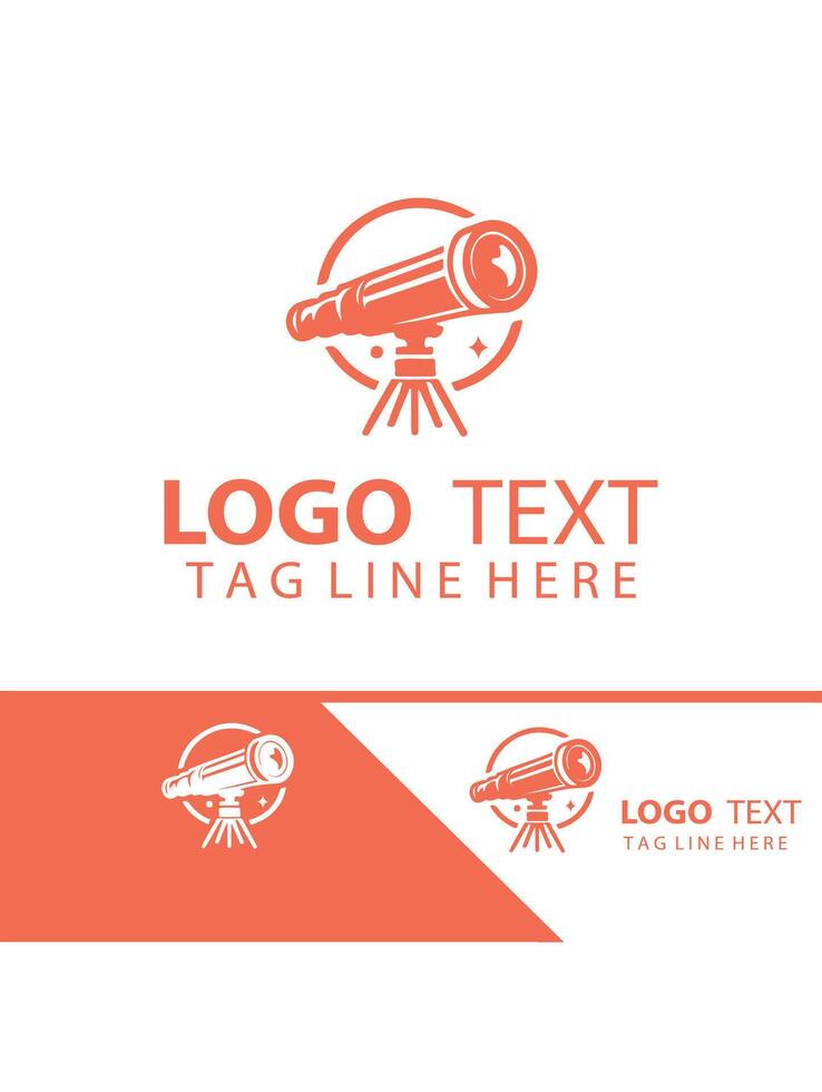 Astro Vision Telescope Logo vector