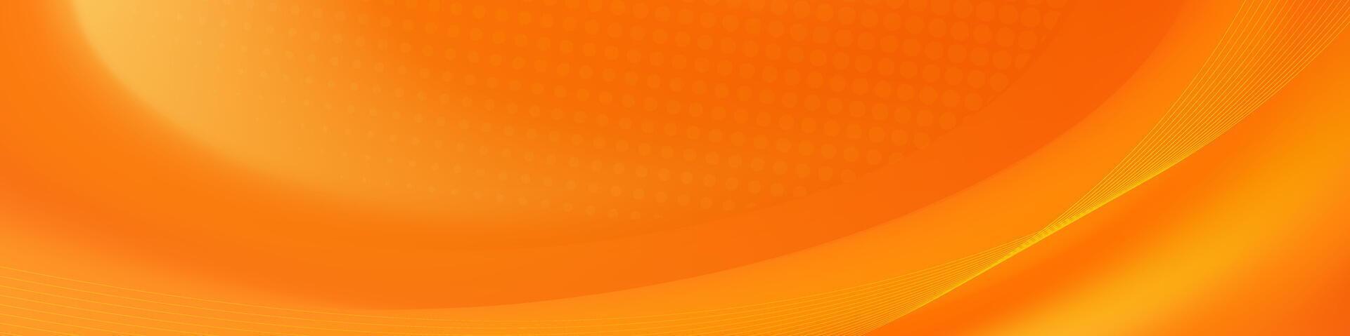 dynamic abstract banner with a flowing orange wave vector