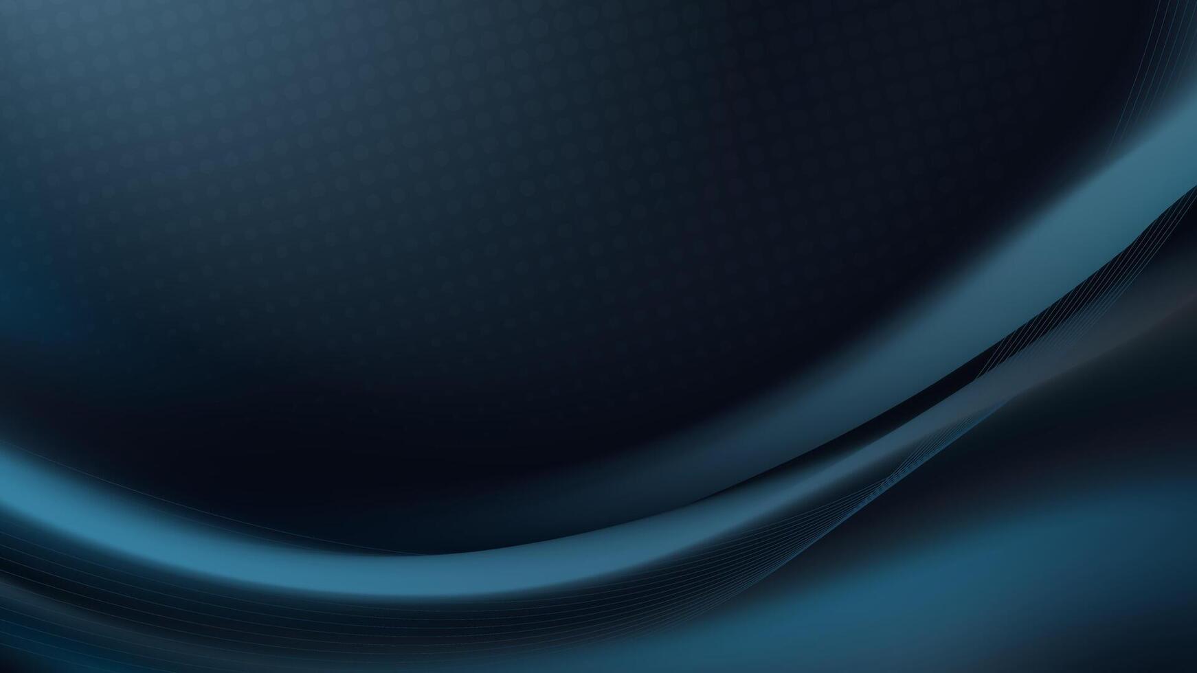Elegant abstract banner with a smooth dark blue wave vector
