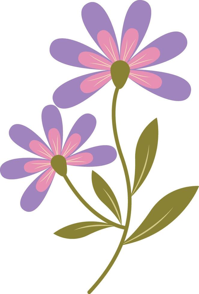 Violet Summer Flower Illustration vector