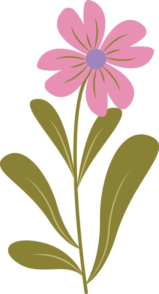 Pink Summer Flower Illustration vector