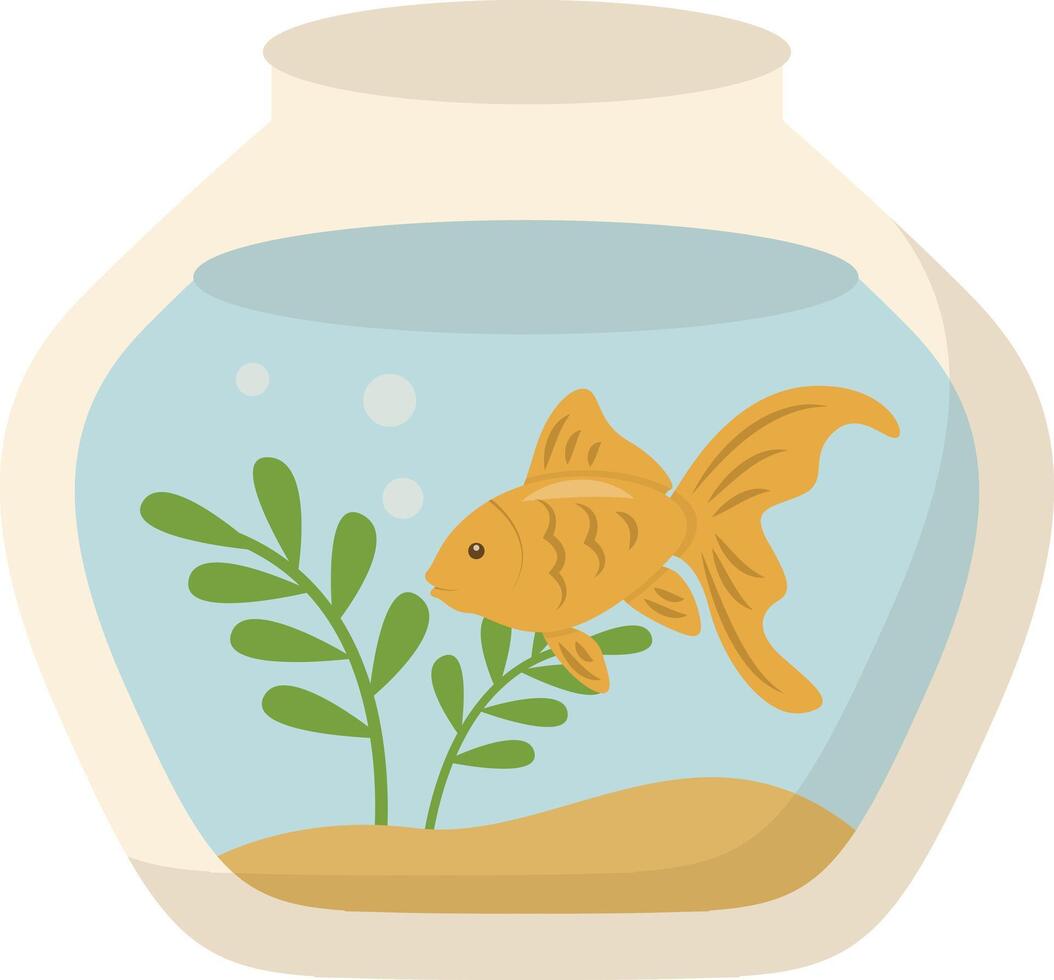 Fish on the Aquarium for Nowruz Day Decoration vector