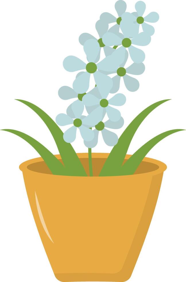 Flower and Grass on the Pot for Nowruz Day Decoration vector