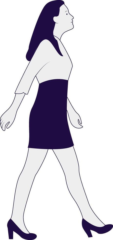 Businesswoman Walking Illustration vector